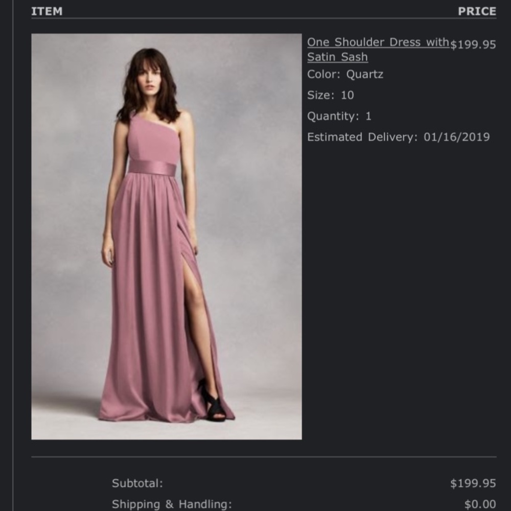 Vera Wang bridesmaid dress